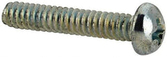 Value Collection - #4-40 UNC, 5/8" Length Under Head Phillips Drive Machine Screw - Round Head, Grade J82 Steel, Zinc-Plated Finish, Without Washer - Eagle Tool & Supply