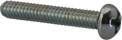 Value Collection - #5-40 UNC, 3/4" Length Under Head Phillips Drive Machine Screw - Round Head, Grade J82 Steel, Zinc-Plated Finish, Without Washer - Eagle Tool & Supply