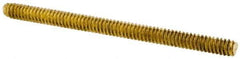 Value Collection - #6-32 2" OAL Fully Threaded Stud - Brass, Plain Finish - Eagle Tool & Supply
