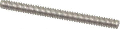 Value Collection - #6-32 1-1/2" OAL Fully Threaded Stud - Stainless Steel, Plain Finish - Eagle Tool & Supply