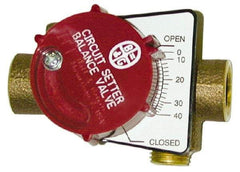 Bell & Gossett - 1-1/4" Pipe, Solder End Connections, Inline Calibrated Balance Valve - 4-29/32" Long, 3-3/8" High, 200 Max psi, Brass Body - Eagle Tool & Supply