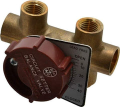 Bell & Gossett - 2" Pipe, Solder End Connections, Inline Calibrated Balance Valve - 5-1/8" Long, 4-1/8" High, 300 Max psi, Brass Body - Eagle Tool & Supply