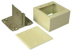 Wiremold - 2-7/8 Inch Wide x 4-3/4 Inch High, Raceway Box - Ivory, For Use with Wiremold 2400 Series Raceways - Eagle Tool & Supply