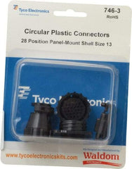 Tyco/Amp - Panel Mount Plug and Receptacle Kit - 28 to 17 AWG Compatible Wire Size - Eagle Tool & Supply