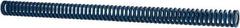 Associated Spring Raymond - 1/2" Hole Diam, 9/32" Rod Diam, 7-1/2" Free Length, Blue Die Spring - 45 Lb Max Deflection, 3.75" Max Deflection, Medium Duty, Chromium Alloy Steel - Eagle Tool & Supply