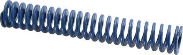 Associated Spring Raymond - 1" Hole Diam, 1/2" Rod Diam, 6" Free Length, Blue Die Spring - 240 Lb Max Deflection, 3" Max Deflection, Medium Duty, Chromium Alloy Steel - Eagle Tool & Supply