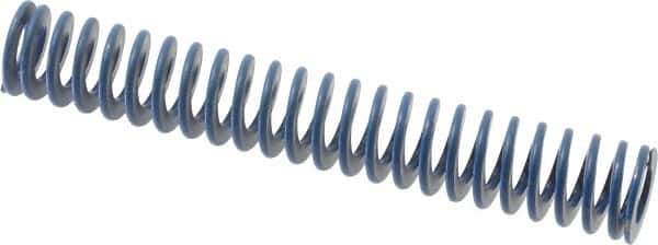 Associated Spring Raymond - 1-1/4" Hole Diam, 5/8" Rod Diam, 8" Free Length, Blue Die Spring - 352 Lb Max Deflection, 4" Max Deflection, Medium Duty, Chromium Alloy Steel - Eagle Tool & Supply