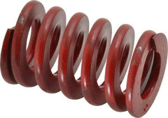Associated Spring Raymond - 1" Hole Diam, 1/2" Rod Diam, 1-1/2" Free Length, Red Die Spring - 275.3 Lb Max Deflection, 0.56" Max Deflection, Medium Heavy Duty, Chromium Alloy Steel - Eagle Tool & Supply