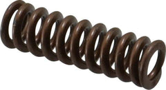 Associated Spring Raymond - 1/2" Hole Diam, 9/32" Rod Diam, 1-1/2" Free Length, Gold Die Spring - 69.8 Lb Max Deflection, 0.45" Max Deflection, Heavy Duty, Chromium Alloy Steel - Eagle Tool & Supply