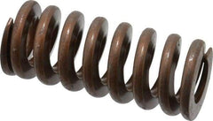 Associated Spring Raymond - 1-1/2" Hole Diam, 3/4" Rod Diam, 3-1/2" Free Length, Gold Die Spring - 1117.2 Lb Max Deflection, 1.05" Max Deflection, Heavy Duty, Chromium Alloy Steel - Eagle Tool & Supply