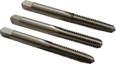 Hertel - 1/4-20 UNC, 4 Flute, Bottoming, Plug & Taper, Bright Finish, High Speed Steel Tap Set - 2-1/2" OAL, 2B/3B Class of Fit - Eagle Tool & Supply