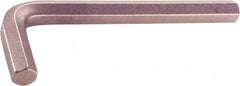 Ampco - 17mm Hex, Long Arm, Nonsparking Hex Key - 160mm OAL, Beryllium Copper Alloy, Metric System of Measurement - Eagle Tool & Supply