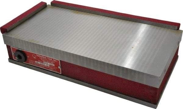Suburban Tool - Fine Pole Rectangular Permanent Magnetic Block Chuck - 12" Long x 6" Wide x 2-5/8" High, Ceramic - Eagle Tool & Supply