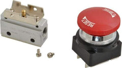 ARO/Ingersoll-Rand - 1/8" NPT Manual Mechanical Valve - 3-Way, 2 Position, Palm Button/Detent & 0.2 CV Rate - Eagle Tool & Supply