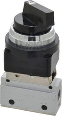 ARO/Ingersoll-Rand - 1/8" NPT Manual Mechanical Valve - 3-Way, 2 Position, Long Selector/Manual & 0.2 CV Rate - Eagle Tool & Supply