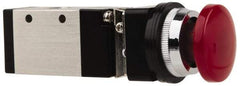ARO/Ingersoll-Rand - 1/4" NPT Manual Mechanical Valve - 3-Way, 2 Position, Palm Button/Manual & 0.7 CV Rate - Eagle Tool & Supply