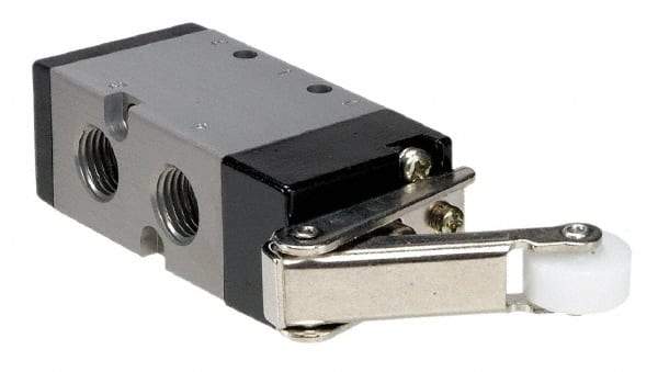 ARO/Ingersoll-Rand - 1/4" NPT Manual Mechanical Valve - 4-Way, 2 Position, Roller Lever/Spring & 0.7 CV Rate - Eagle Tool & Supply