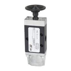 ARO/Ingersoll-Rand - 1/4" NPT Manual Mechanical Valve - 3-Way, 2 Position, Palm Button/Spring & 0.7 CV Rate - Eagle Tool & Supply