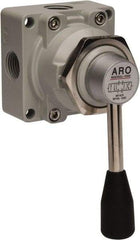 ARO/Ingersoll-Rand - 1/2" NPT Manual Mechanical Valve - 4-Way, 3 Position, Lever/Manual & 2.4 CV Rate - Eagle Tool & Supply