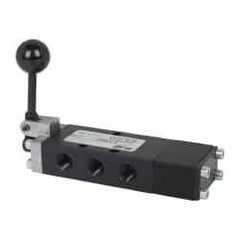 ARO/Ingersoll-Rand - 1/4" NPT Manual Mechanical Valve - 4-Way, 3 Position, Lever/Spring & 0.7 CV Rate - Eagle Tool & Supply