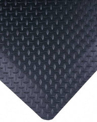 Wearwell - 75' Long x 6' Wide, Dry Environment, Anti-Fatigue Matting - Black, Vinyl with Nitrile Blend Base, Beveled on 4 Sides - Eagle Tool & Supply