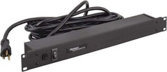Wiremold - 6 Outlets, 120 Volts, 20 Amps, 15' Cord, Power Outlet Strip - Rack Mount, 6 Back NEMA Configuration, 19" Strip, cULus Recognized - Eagle Tool & Supply