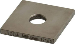 Mitutoyo - 0.1004" Square Steel Gage Block - Accuracy Grade 0, Includes Certificate of Inspection - Eagle Tool & Supply