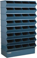 Stackbin - 8 Bin, Shelving Unit with Openings & Base - 37" Wide x 65-1/2" High - Eagle Tool & Supply