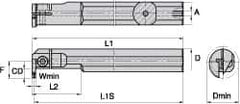 Allied Machine and Engineering - 4-7/8" Diam x 11/16" Thick, Seat Code H, 130° Included Angle Spade Drill Insert - Uncoated Powdered Metal, Powdered Metal, Series H - Eagle Tool & Supply