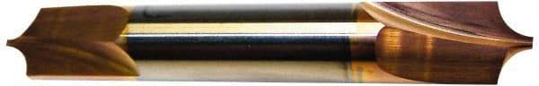 Accupro - 0.031" Radius, 1/8" Mill Diam, 2 Flute Solid Carbide Corner Rounding End Mill - Double End, TiCN Finish, 1-1/2" OAL, 1/8" Shank Diam - Eagle Tool & Supply