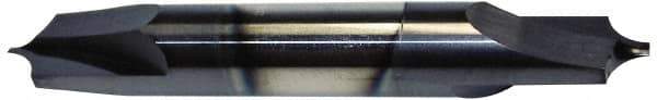 Accupro - 0.02" Radius, 1/8" Mill Diam, 2 Flute Solid Carbide Corner Rounding End Mill - Double End, AlTiN Finish, 1-1/2" OAL, 1/8" Shank Diam - Eagle Tool & Supply
