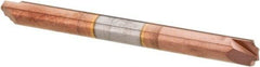 Accupro - 0.025" Radius, 1/8" Mill Diam, 2 Flute Solid Carbide Corner Rounding End Mill - Double End, TiCN Finish, 1-1/2" OAL, 1/8" Shank Diam - Eagle Tool & Supply