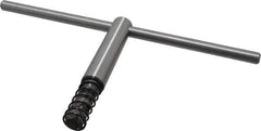 Bison - 12, 16" Chuck Diam Compatibility, Lathe Chuck Key - Compatible with 4-Jaw Chucks, Self Ejecting, 6-1/2" Body Length, 9/16" Actual Key Square Size - Eagle Tool & Supply
