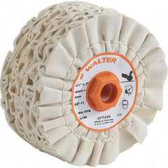 WALTER Surface Technologies - 4-3/4" Diam x 2" Thick Unmounted Buffing Wheel - Polishing, 5/8-11 Arbor Hole - Eagle Tool & Supply