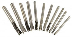 Value Collection - 11 Piece, 3 Flutes, Straight Shank, Interchangeable Pilot Counterbore Set - Eagle Tool & Supply