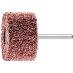 PFERD - 2" Diam x 1-1/4" Face Width, Aluminum Oxide Nonwoven Mounted Flap Wheel - 1/4" Shank Mount, 180 Grit, 12,000 Max RPM - Eagle Tool & Supply