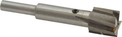 Value Collection - 19/32" Diam, 1/4" Shank, Diam, 4 Flutes, Straight Shank, Interchangeable Pilot Counterbore - Eagle Tool & Supply