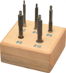 Value Collection - #10 to #2 Wire Fillister Head Screw Compatible, High Speed Steel, Solid Pilot Counterbore Set - Eagle Tool & Supply