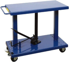 Wesco Industrial Products - 1,000 Lb Capacity Post Lift Table - 30-1/2" Lift Height, 36" Platform Length x 18" Platform Width - Eagle Tool & Supply