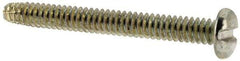 Value Collection - #4-40 UNC Thread, 1" Length Under Head, Slotted Drive Steel Thread Cutting Screw - Pan Head, Grade 2, Point Type F, Zinc-Plated Finish - Eagle Tool & Supply