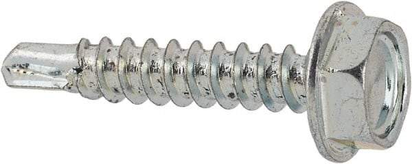 Value Collection - #6 Hex Washer Head Sheet Metal Screw - Steel, 3/4" Length Under Head, Grade 2 - Eagle Tool & Supply
