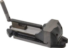Cardinal Tool - 3" Jaw Opening Capacity x 1-1/2" Throat Depth, Horizontal Drill Press Vise - 3" Wide Jaw, Stationary Base, Rapid Action, 9" OAL x 2-9/16" Overall Height, Steel - Eagle Tool & Supply