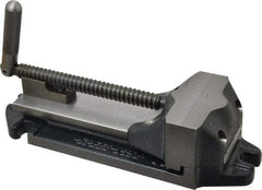 Cardinal Tool - 4" Jaw Opening Capacity x 1-1/2" Throat Depth, Horizontal Drill Press Vise - 4" Wide Jaw, Stationary Base, Rapid Action, 11-1/2" OAL x 2-7/8" Overall Height, Steel - Eagle Tool & Supply