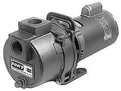 American Machine & Tool - 115/230 Volt, 1 Phase, 2 HP, High Pressure Self Priming Centrifugal Booster Pump - 1-1/2 Inch Inlet, 54 Head Pressure, Cast Iron Housing, Bronze Impeller, Buna N Seal - Eagle Tool & Supply