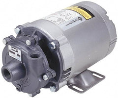 American Machine & Tool - 115/230 Volt, 1 Phase, 1/2 HP, Cast Iron Straight Pump - 1-1/4 Inch Inlet, 1 Inch Outlet, 48 Max Head psi, Bronze Impeller - Eagle Tool & Supply