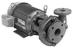 American Machine & Tool - 230/460V Volt, 3 Phase, 10 HP, Cast Iron Straight Pump - 3 Inch Inlet, 3 Inch Outlet, 145 Max Head psi, Stainless Steel Impeller, Buna-N Seal - Eagle Tool & Supply