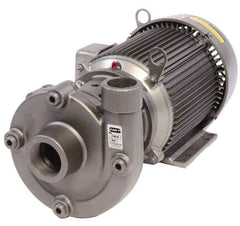 American Machine & Tool - 230/460V Volt, 3 Phase, 5 HP, Cast Iron Straight Pump - 2 Inch Inlet, 1-1/2 Inch Outlet, 115 Max Head psi, Stainless Steel Impeller, Buna-N Seal - Eagle Tool & Supply