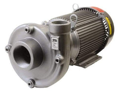 American Machine & Tool - 230/460V Volt, 3 Phase, 7-1/2 HP, Cast Iron Straight Pump - 2 Inch Inlet, 1-1/2 Inch Outlet, 170 Max Head psi, Stainless Steel Impeller, Buna-N Seal - Eagle Tool & Supply