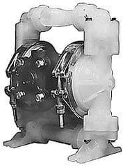 SandPIPER - 1/2" NPT, Nonmetallic, Air Operated Diaphragm Pump - Santoprene Diaphragm, Polypropylene Housing - Eagle Tool & Supply