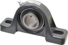 Browning - 1" ID, 5-1/2" OAL x 2-13/16" OAH Pillow Block Air Handling - 1,651 Lb Static Cap, 2,801 Lb Dyn Cap, 4-1/8" Btw Mnt Hole Ctrs, 1-7/16" Base-to-Ctr Ht, Cast Iron - Eagle Tool & Supply